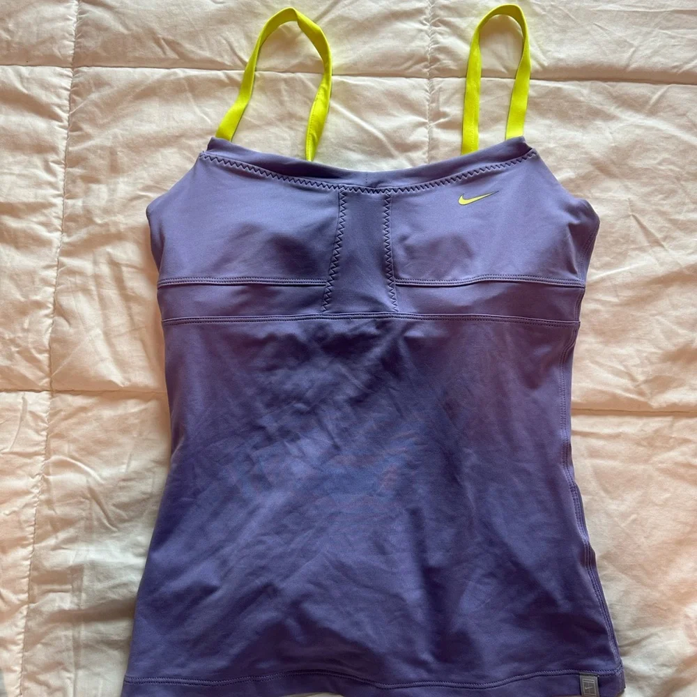 Nike Lavender and Neon Yellow Tank Top - Picture 1 of 3